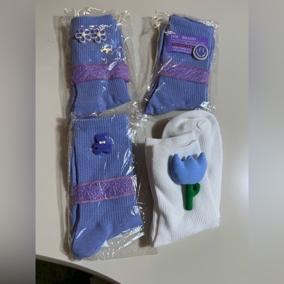 4 Pair Womens Cotton Wool Crew Socks - Picture 2 of 3